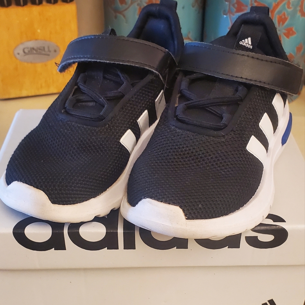 Adidas Kids Black and White Sneakers